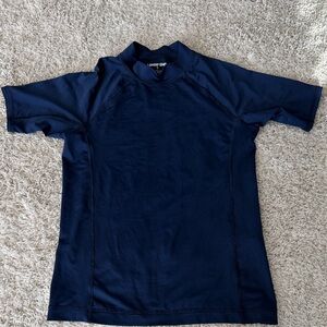 Lands' End Kids Navy Blue Short Sleeve Rashguard